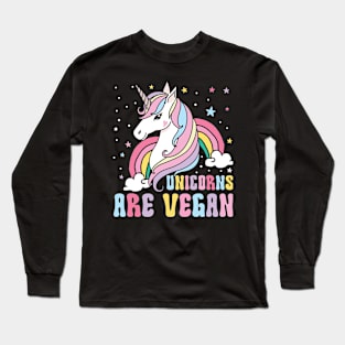 Unicorns are Vegan Long Sleeve T-Shirt